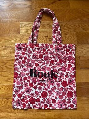 Rouje Pink and Red Floral Tote Bag